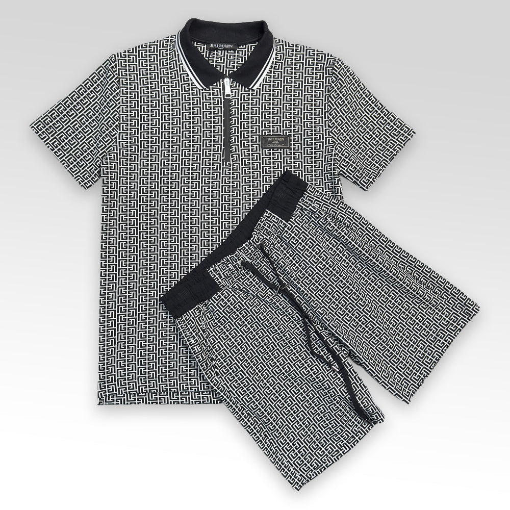 BALMAIN Labyrinth Polo Shirt
