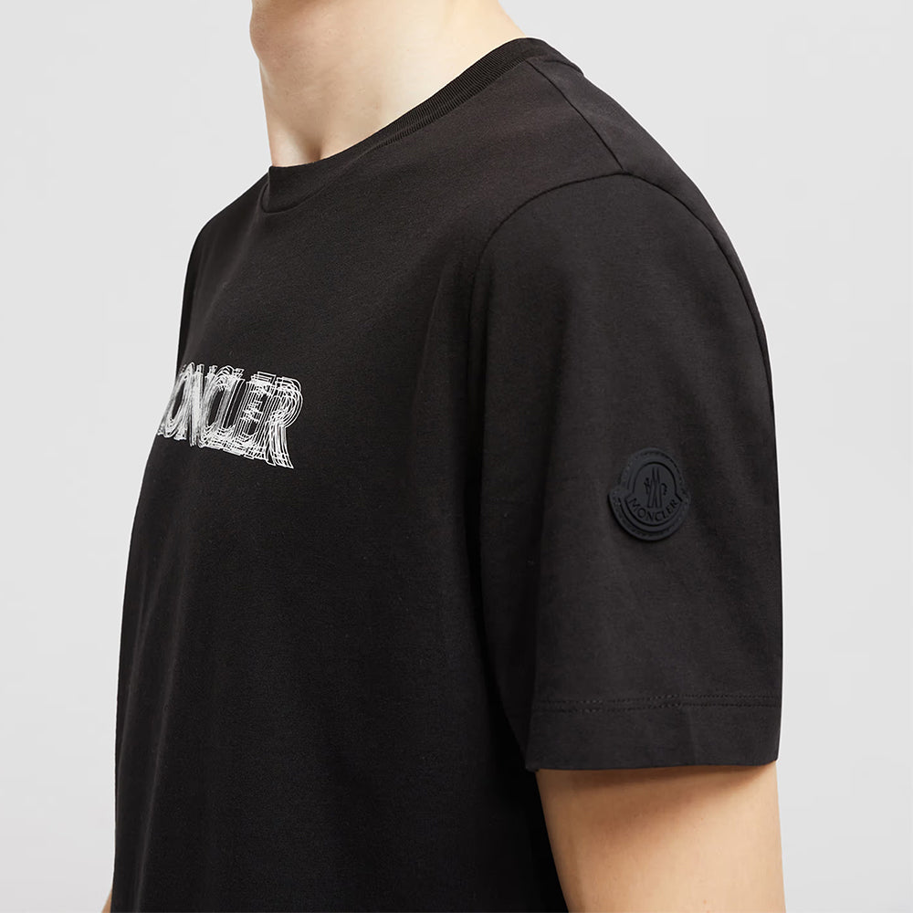 MONCLER Blurred Logo Cotton T-shirt