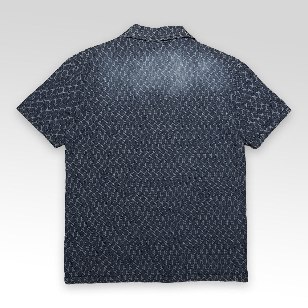 GUCCI GG Denim Shirt&Shorts Set