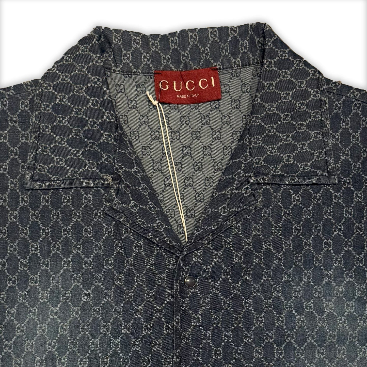 GUCCI GG Denim Shirt&Shorts Set