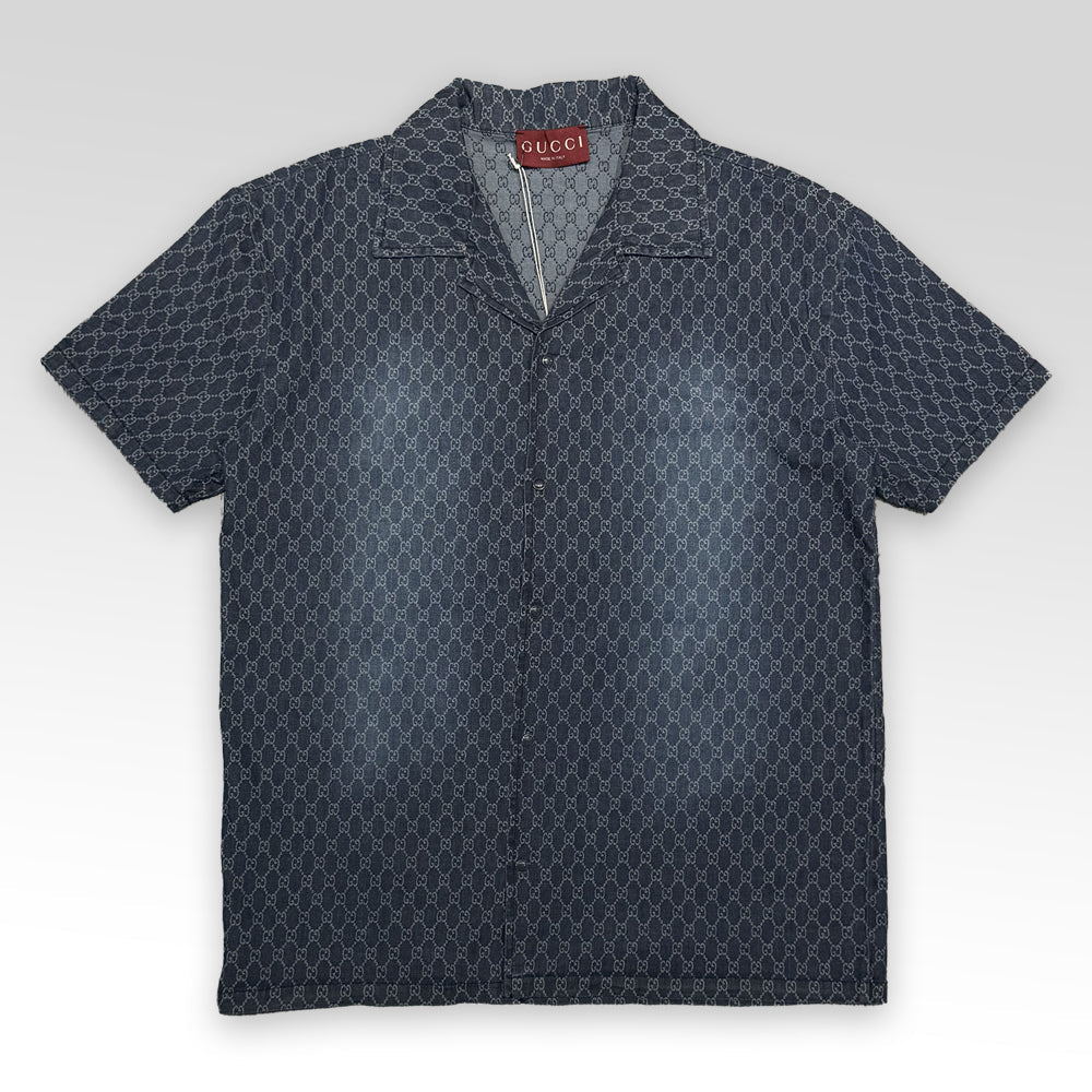 GG Denim Shirt&Shorts Set
