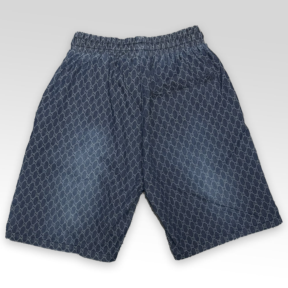 GUCCI GG Denim Shirt&Shorts Set
