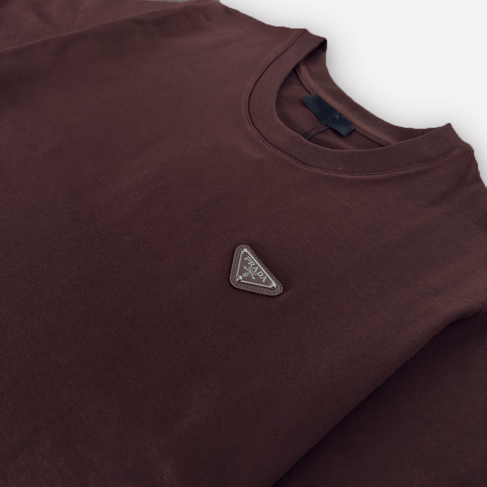 PRADA Metal Triangle Logo T-shirt
