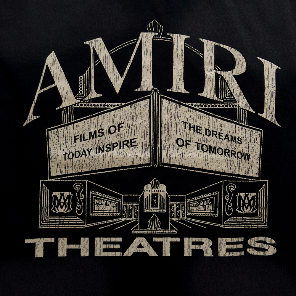 AMIRI Theatres Faded Effect Logo Print T-shirt