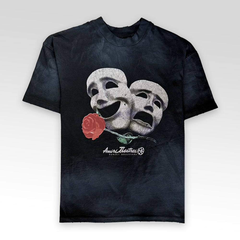 AMIRI Theatre Masks Large Fit Logo Print T-shirt