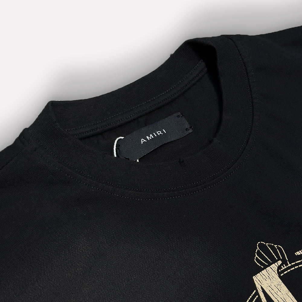 AMIRI Theatres Faded Effect Logo Print T-shirt