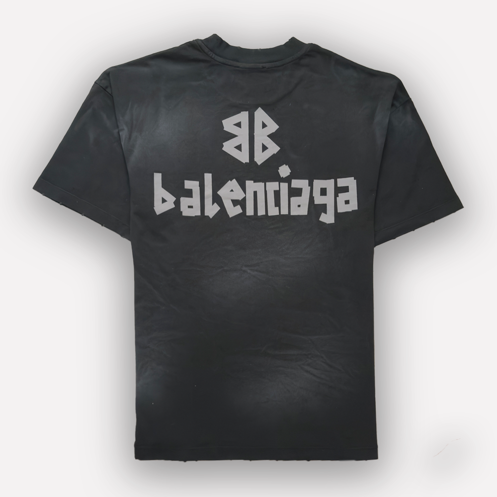 BALENCIAGA Faded Effect T-Shirt Large Fit