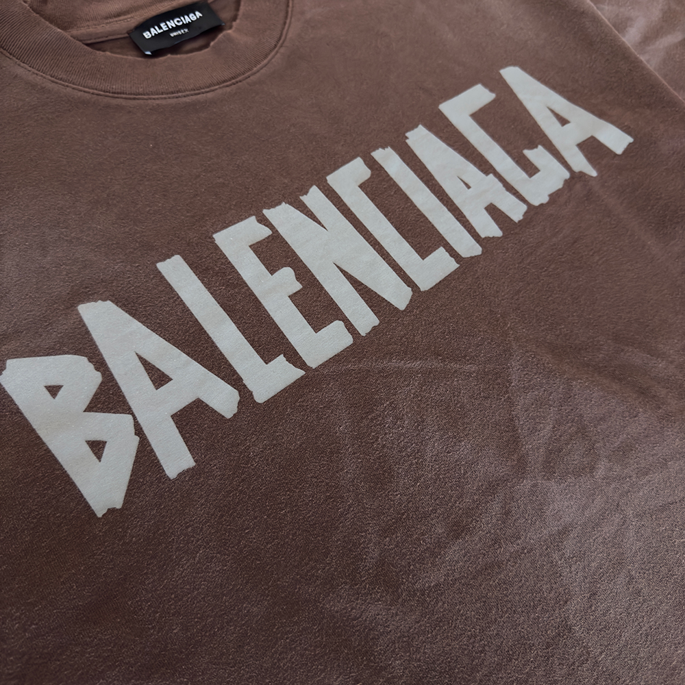 BALENCIAGA Faded Effect T-Shirt Large Fit