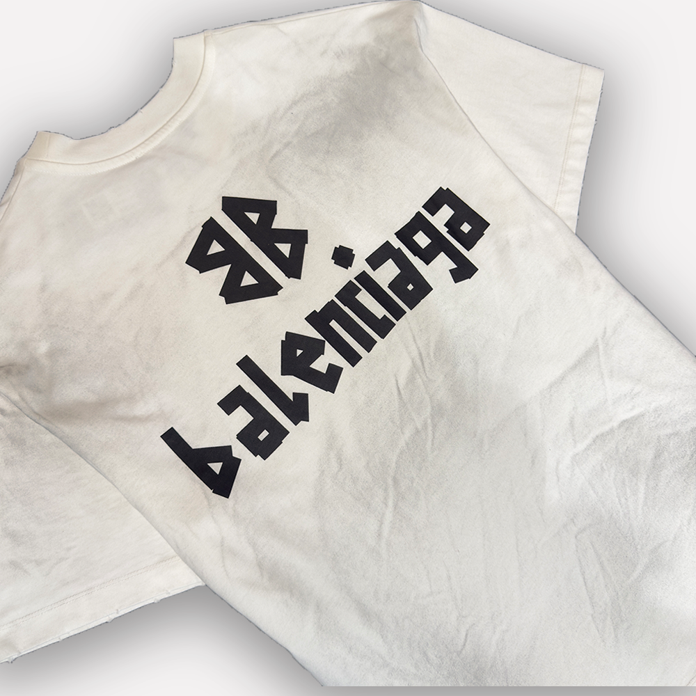 BALENCIAGA Vintage Effect T-Shirt Large Fit