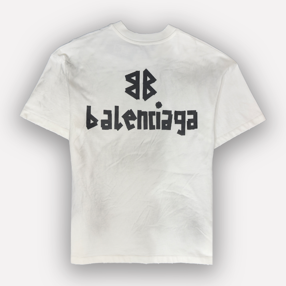 BALENCIAGA Vintage Effect T-Shirt Large Fit