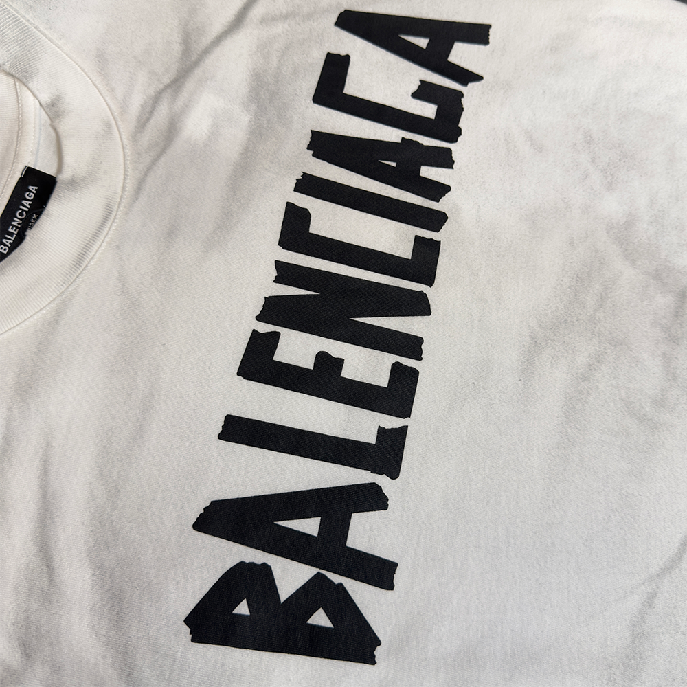 BALENCIAGA Vintage Effect T-Shirt Large Fit