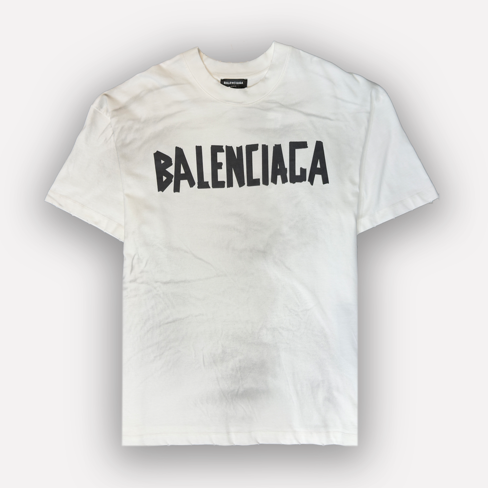 BALENCIAGA Vintage Effect T-Shirt Large Fit