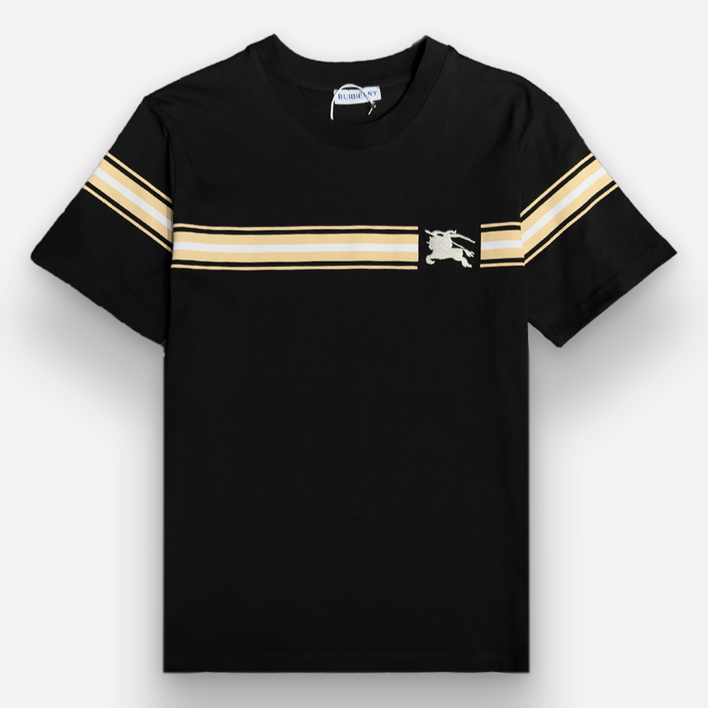 BURBERRY Logo Embroidered Cotton T-shirt