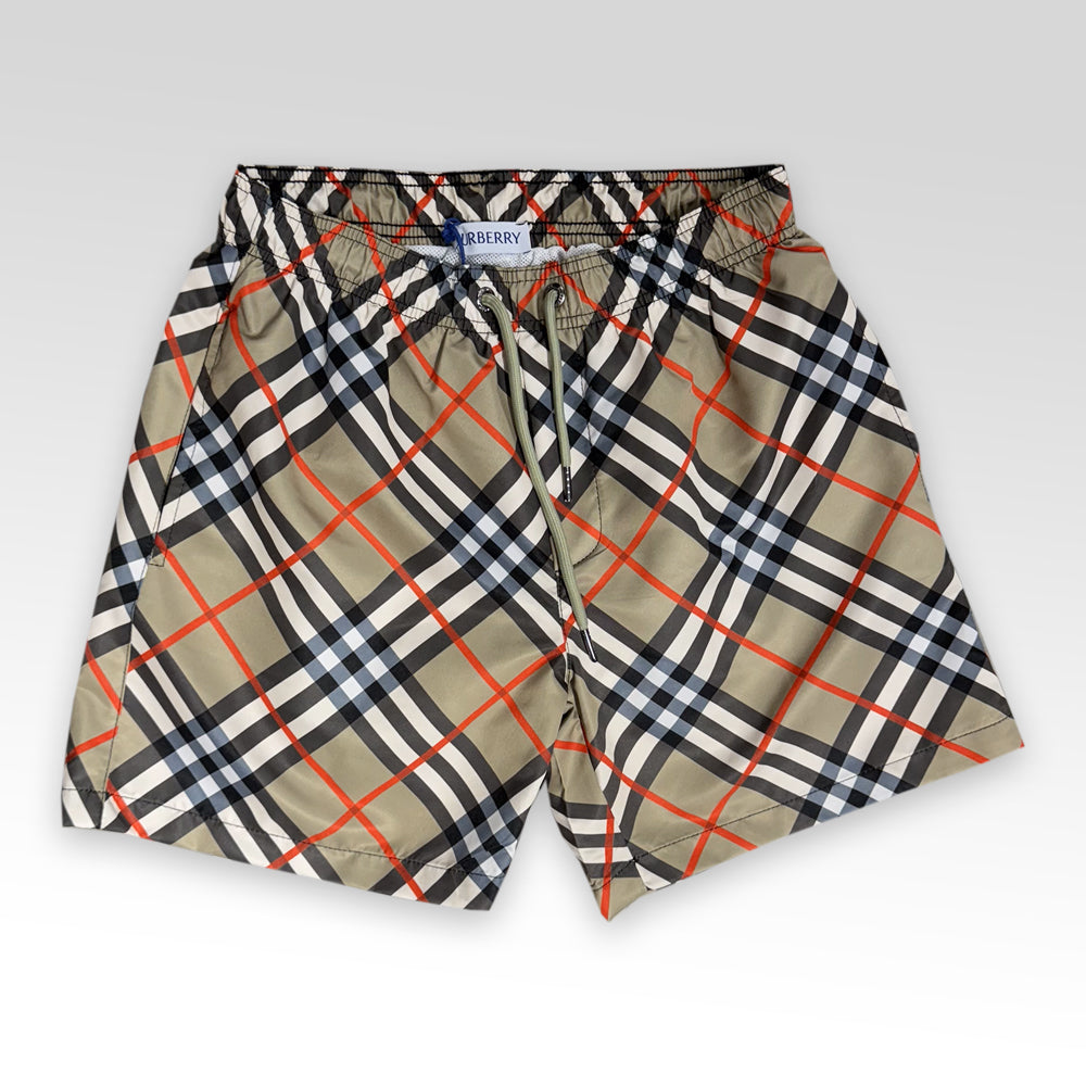 BURBERRY Check Swim Shorts