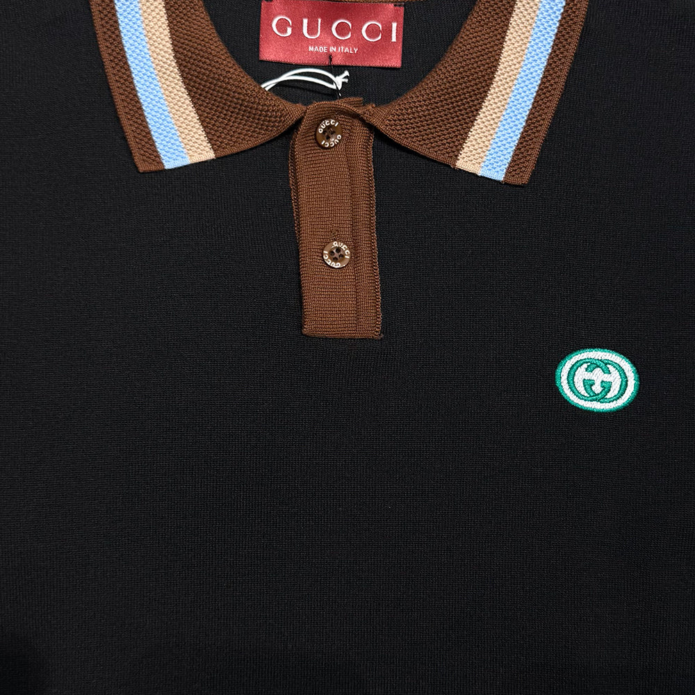 GUCCI GG knit polo shirt