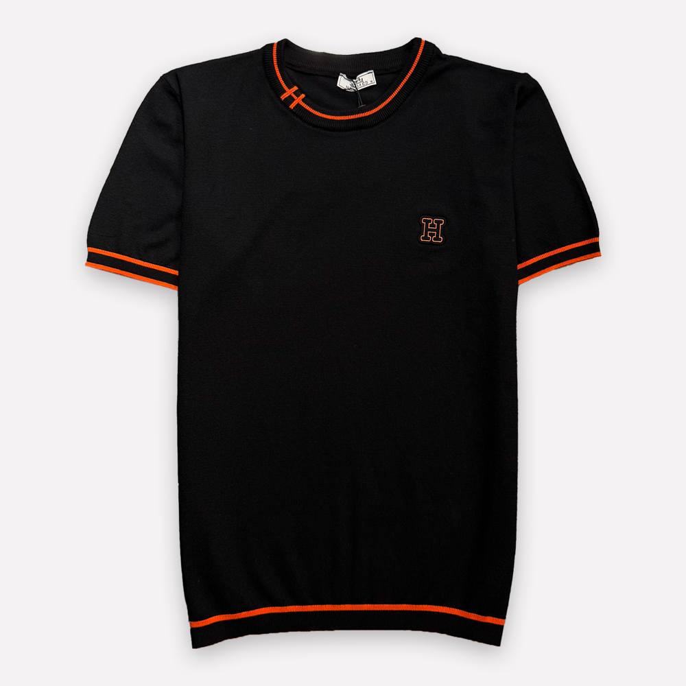 HERMES Cotton Crewneck Knit T-Shirt