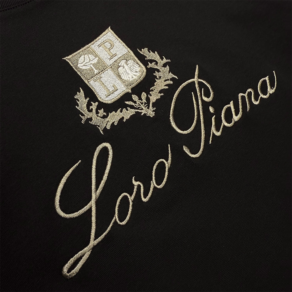 LORO PIANA Logo Embroidered Cotton T-shirt