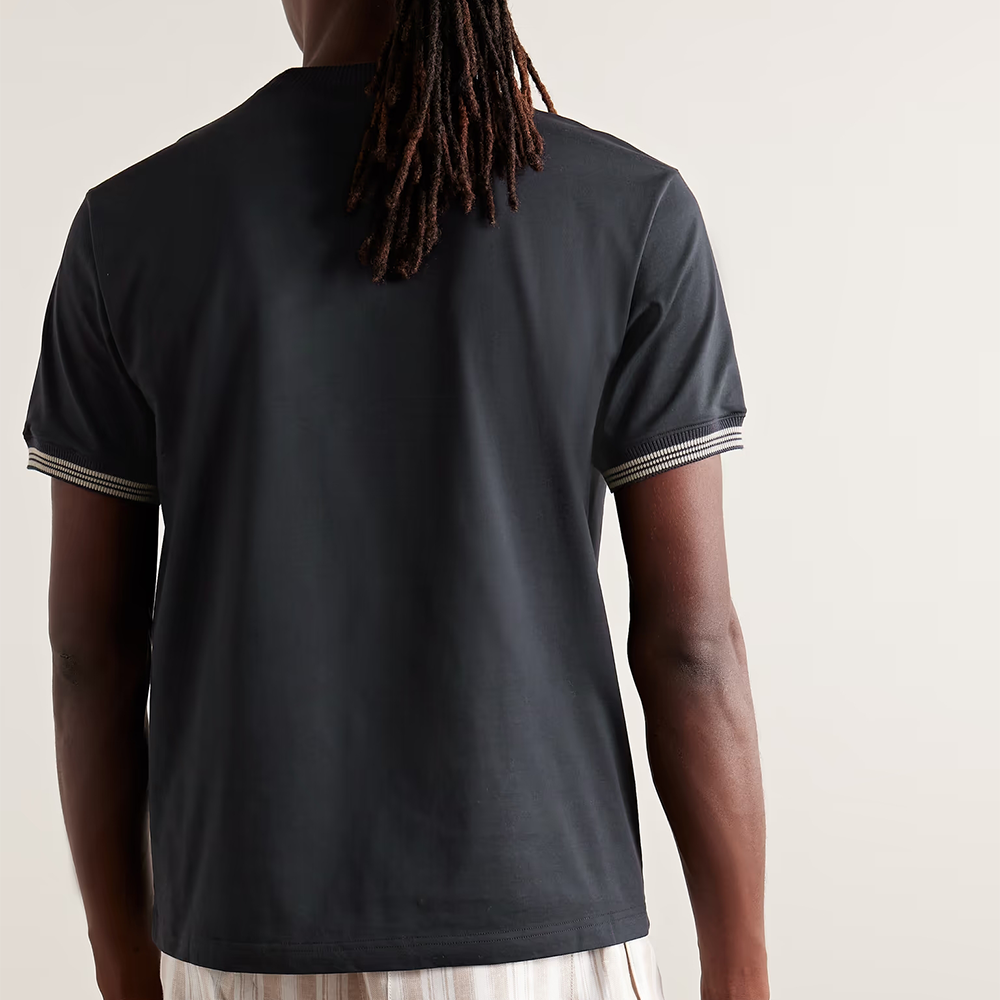 LORO PIANA Logo Embroidered Cotton T-shirt