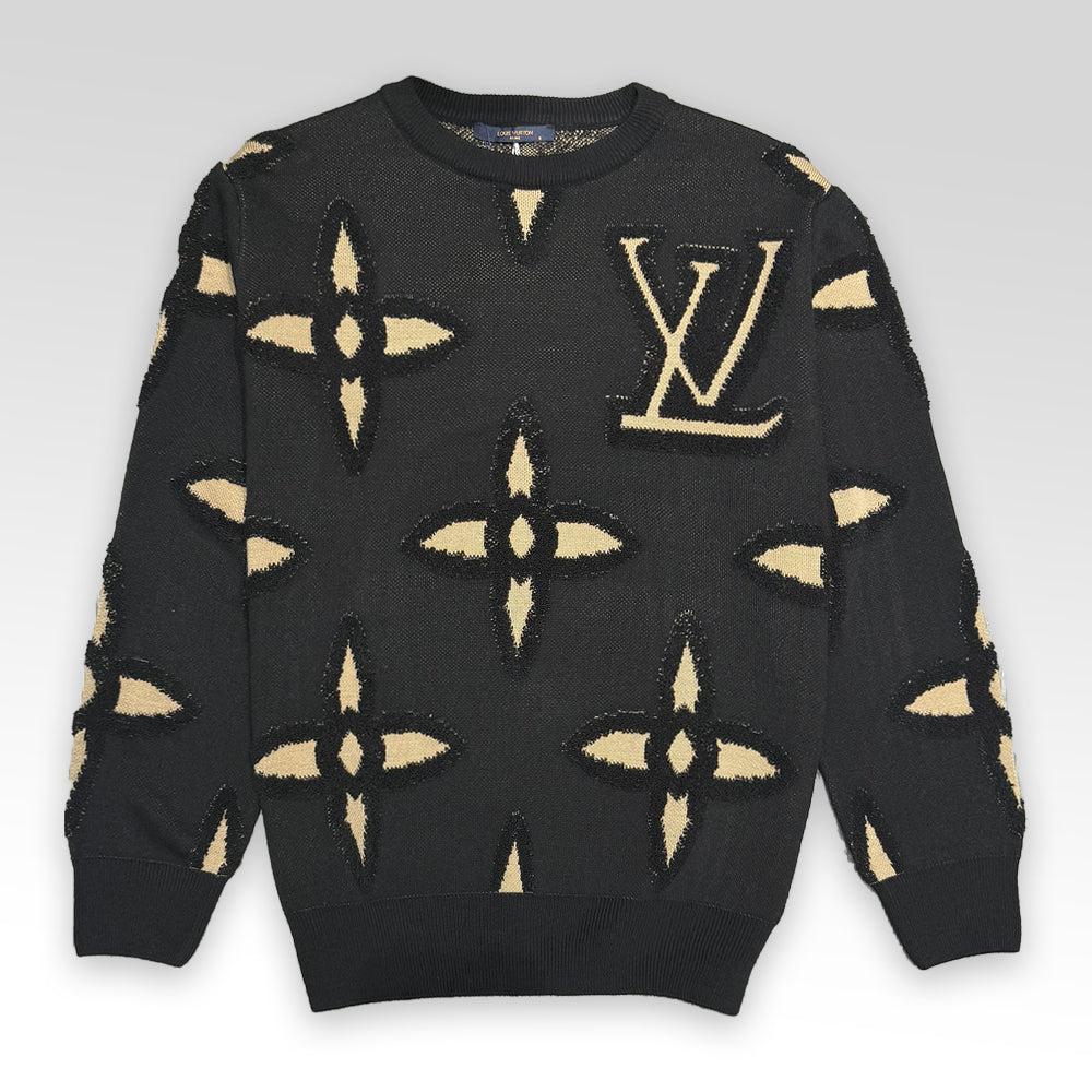 LV Cotton Crewneck Knit Sweater