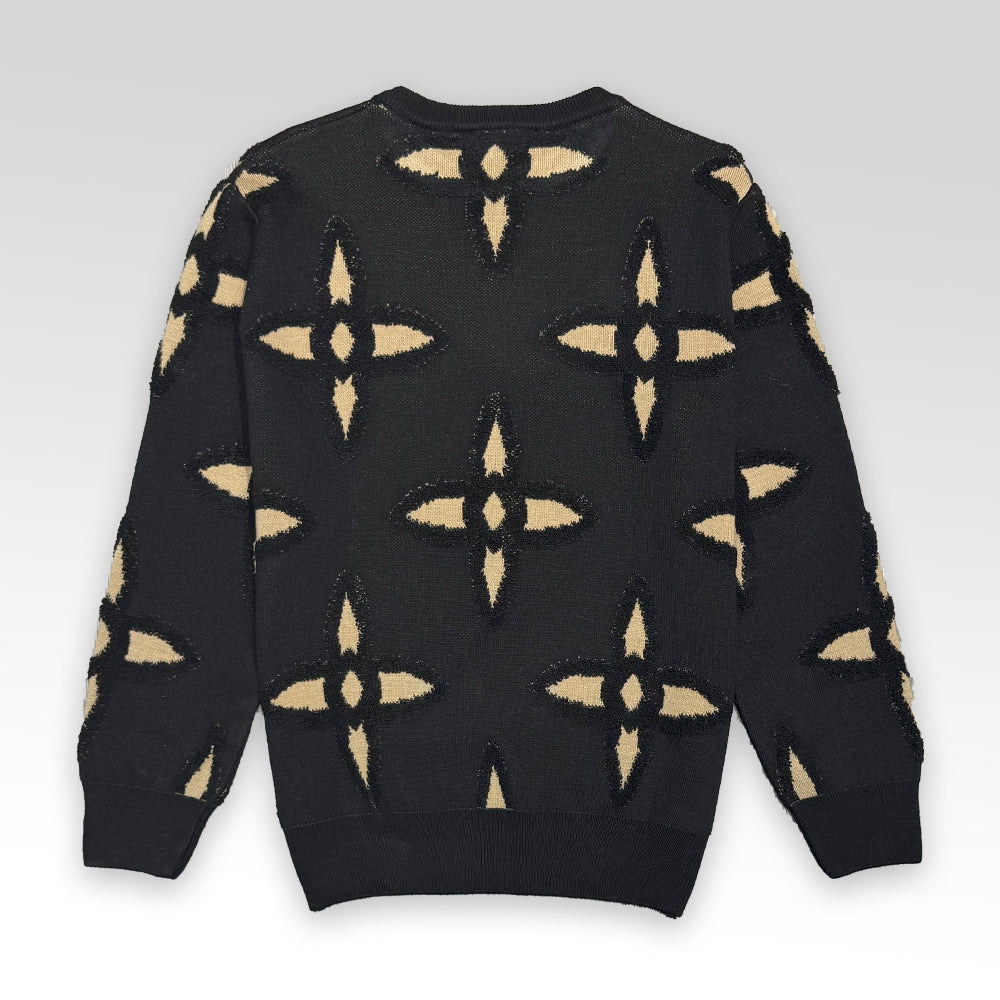 LV Cotton Crewneck Knit Sweater