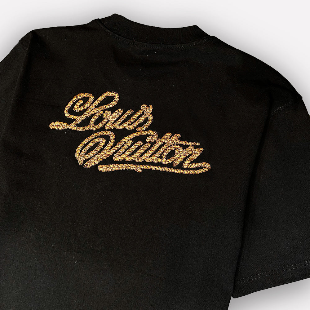 LV Embroidered Signature Cotton T-Shirt