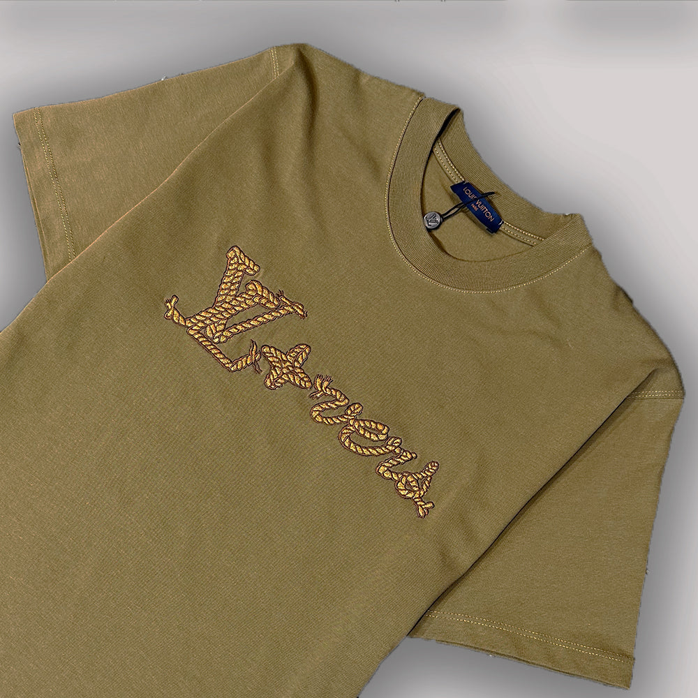 LV Embroidered Signature Cotton T-Shirt