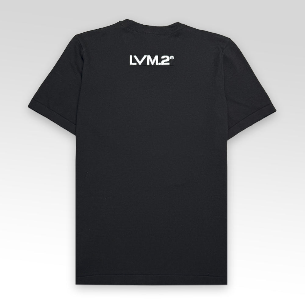 LV Short-Sleeved Cotton Crewneck Knitwear