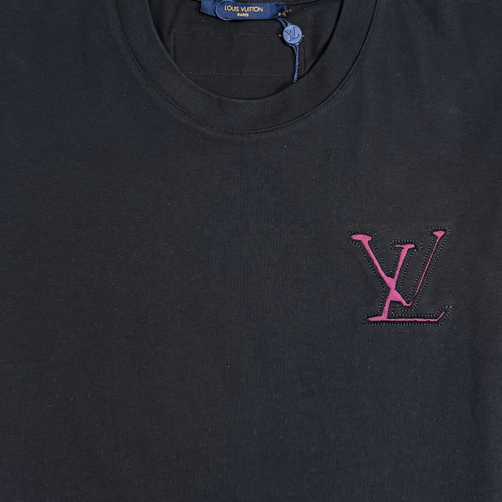 LV Logo Embroidered T-Shirt