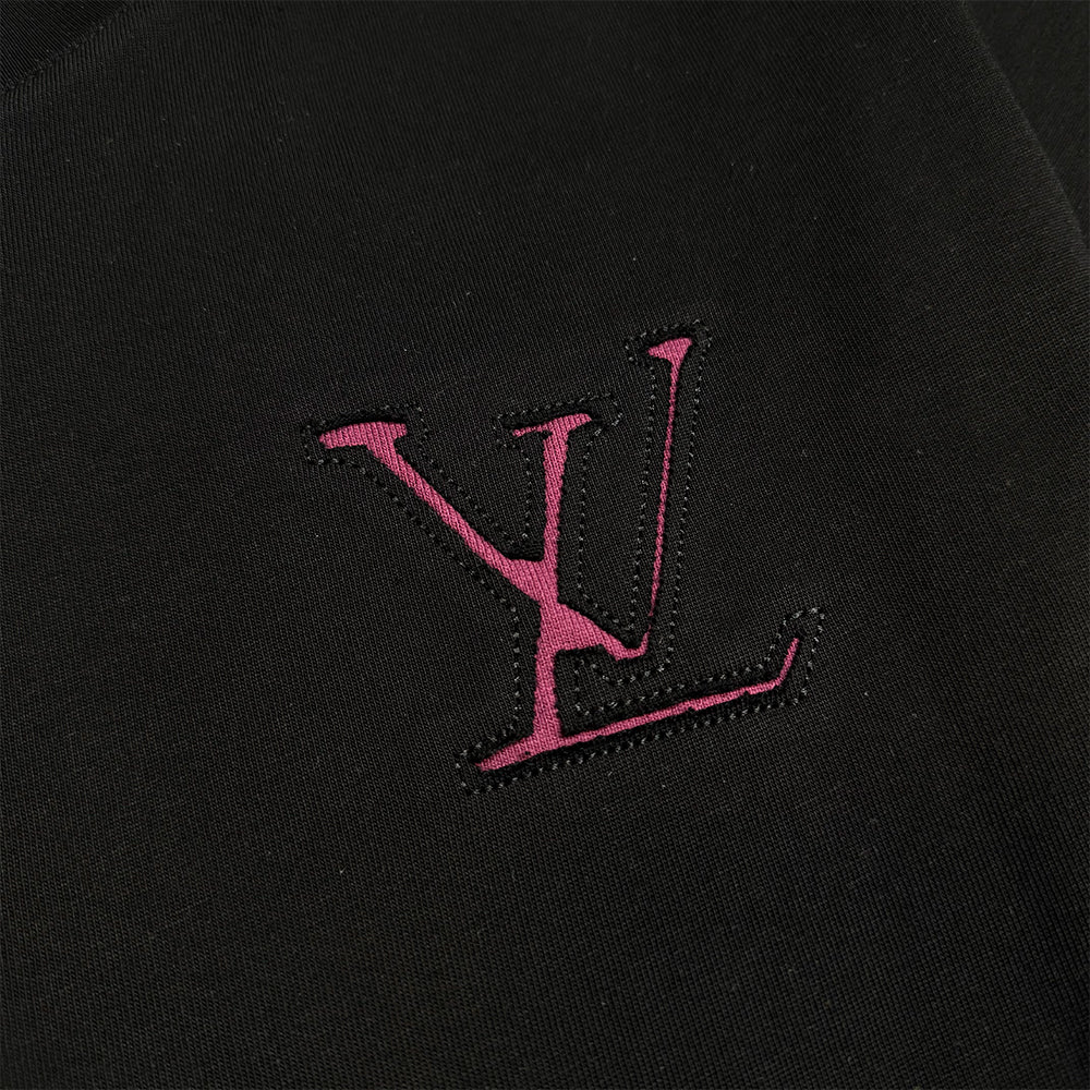 LV Logo Embroidered T-Shirt