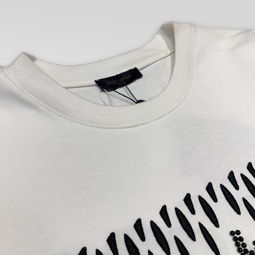 LV Embroidered Cotton T-shirt