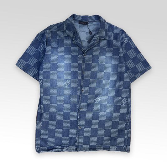 Denim Shirt&Shorts Set