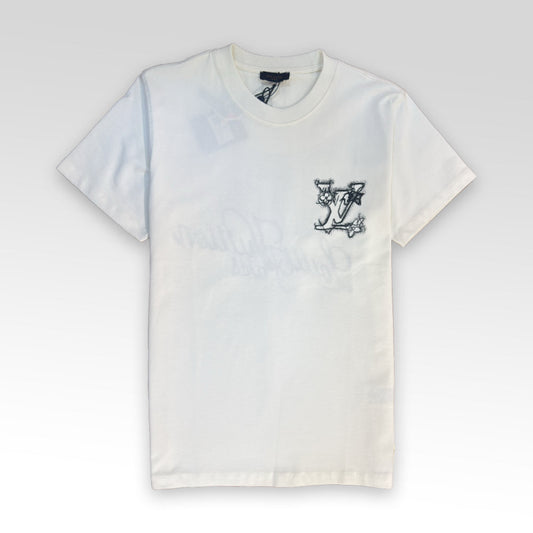 Print and Embroidered Signature T-Shirt