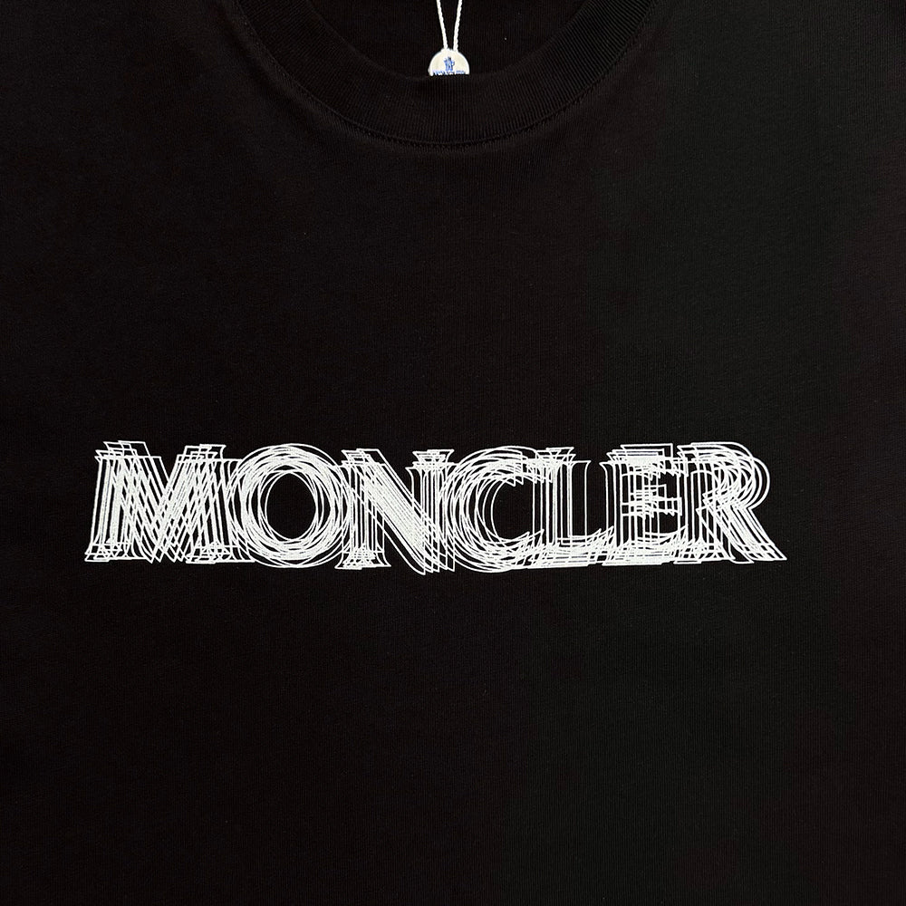 MONCLER Blurred Logo Cotton T-shirt