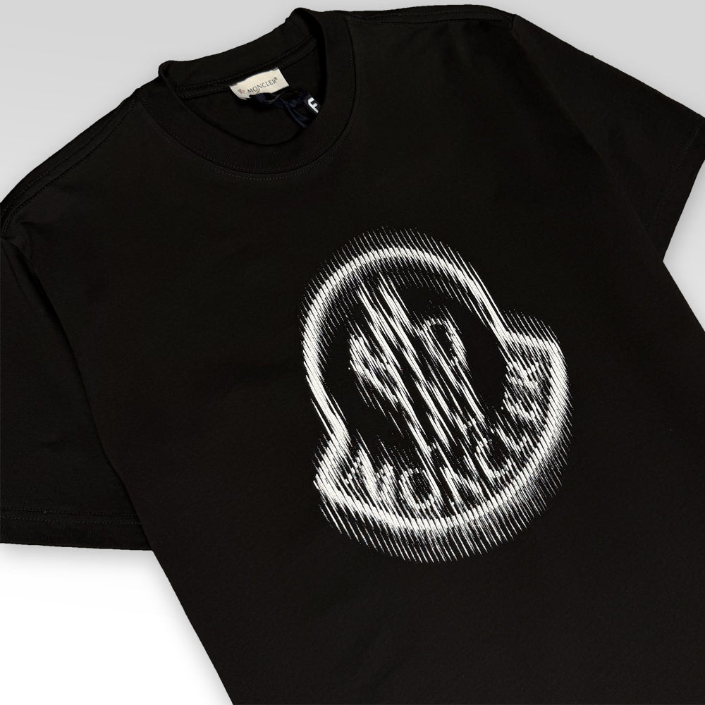 MONCLER Blurred Logo Cotton T-shirt