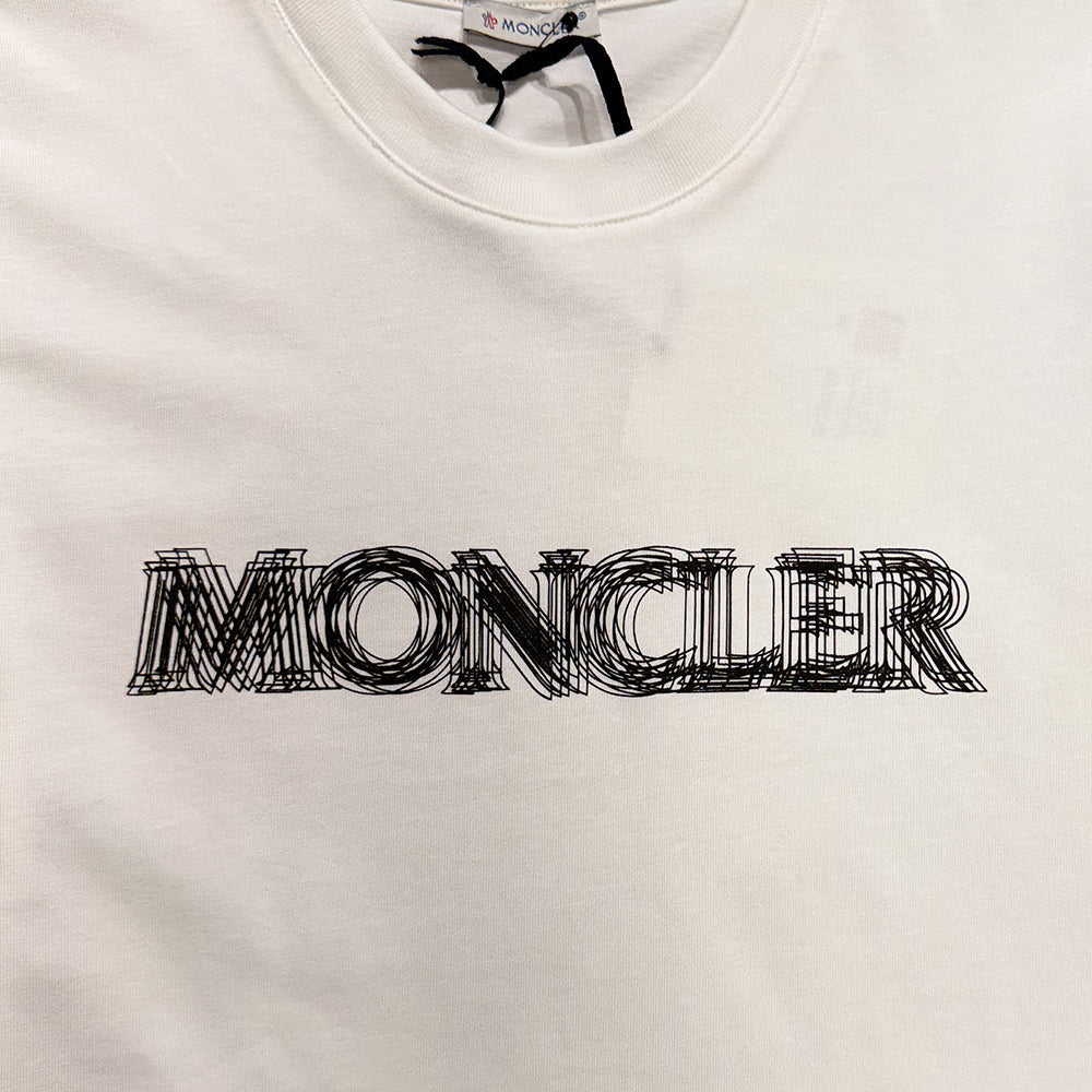MONCLER Blurred Logo Cotton T-shirt