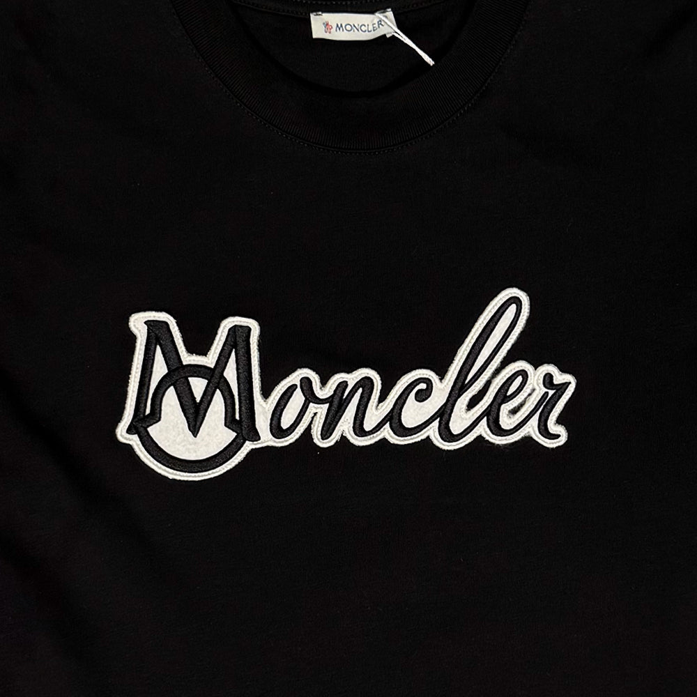 MONCLER Embroidered Varsity Logo Cotton T-shirt