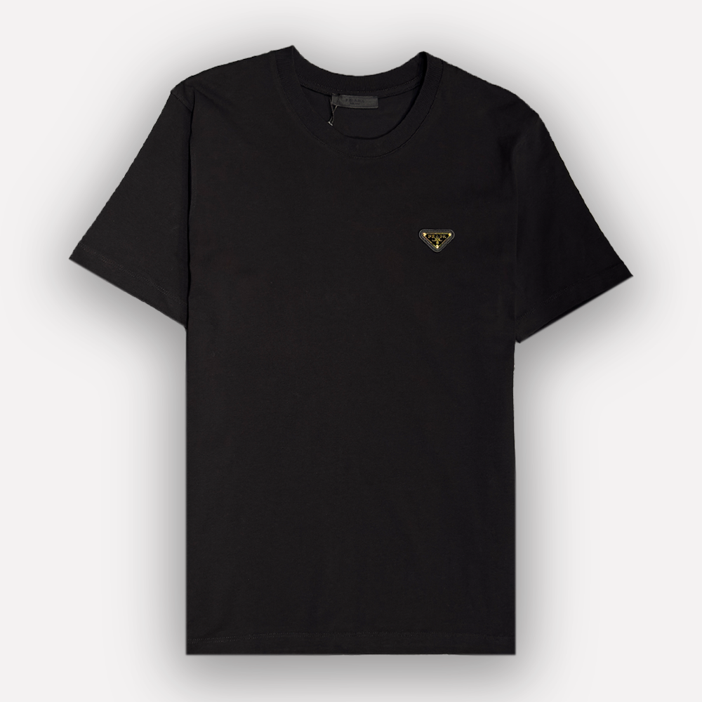 PRADA Metal Triangle Logo T-shirt