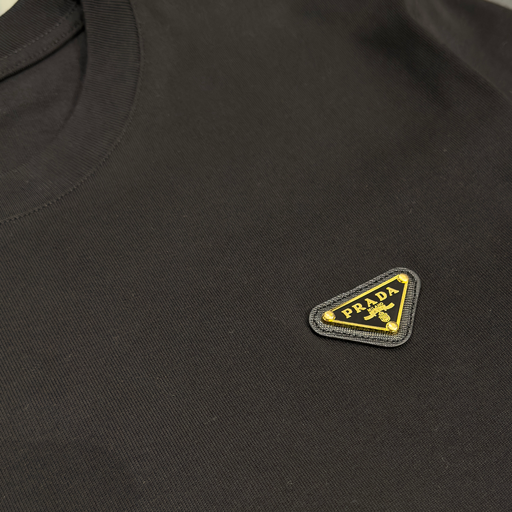 PRADA Metal Triangle Logo T-shirt