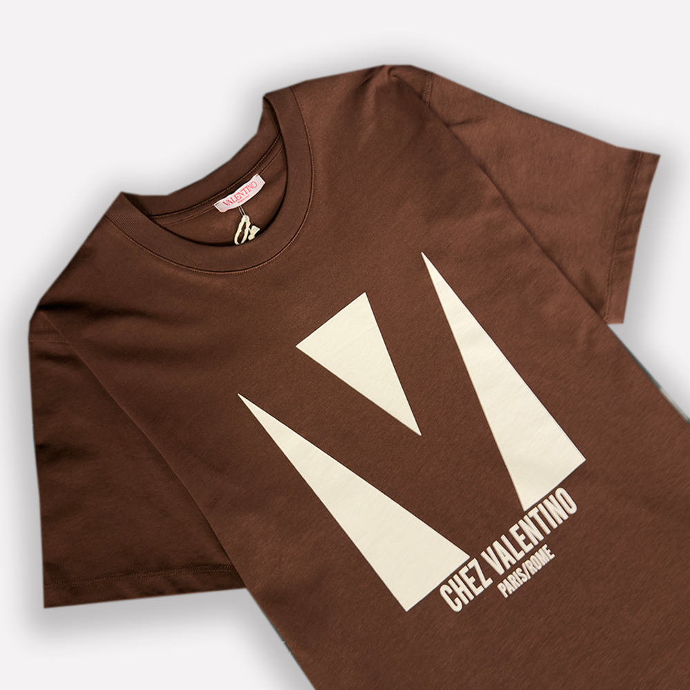 VALENTINO Cotton T-shirt With Chez Print