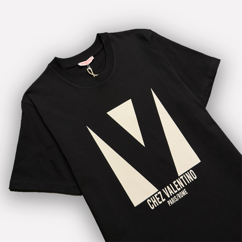 VALENTINO Cotton T-shirt With Chez Print