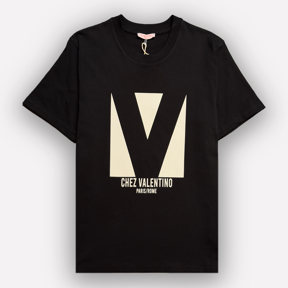 VALENTINO Cotton T-shirt With Chez Print