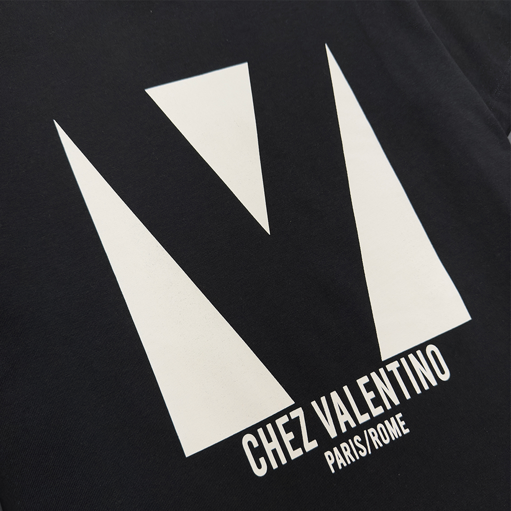 VALENTINO Cotton T-shirt With Chez Print