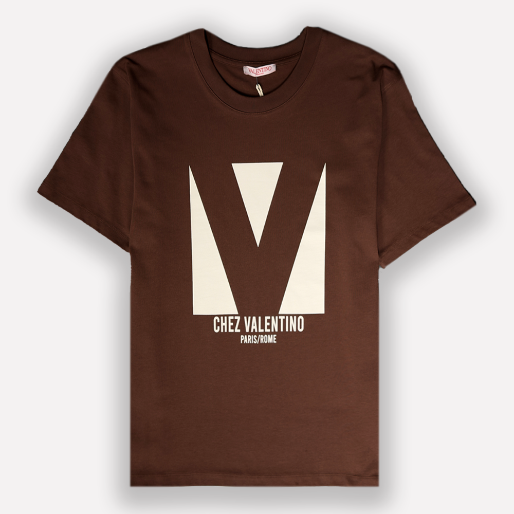 VALENTINO Cotton T-shirt With Chez Print