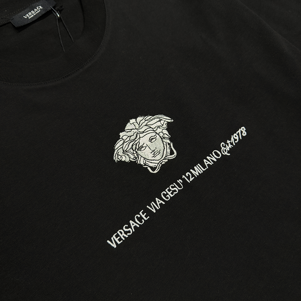VERSACE Embroidered Medusa Milano T-Shirt