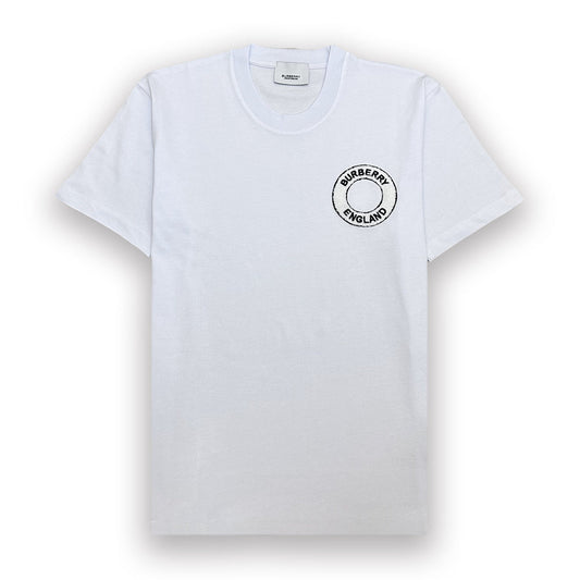 BURBERRY Logo Embroidered Cotton T-shirt