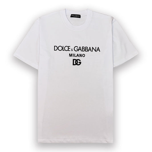 DOLCE&GABBANA Cotton T-shirt with DG embroidery