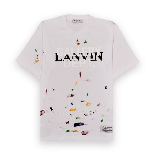 Lanvin X Gallery Dept. Logos Printed T-Shirt With Paint Marks