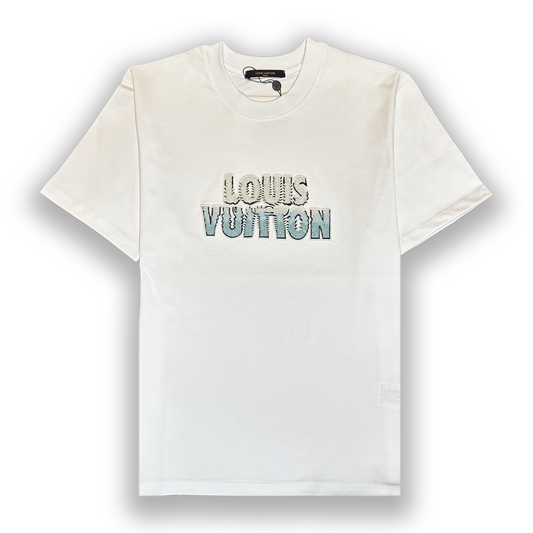 LV  Embroidered Beads Cotton T-Shirt