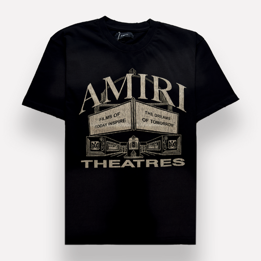 AMIRI Theatres Faded Effect Logo Print T-shirt