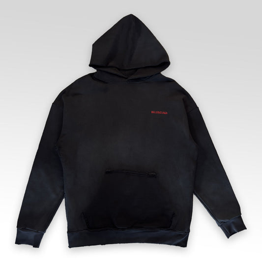 Security Tape Type Logo Oversized Hoodie